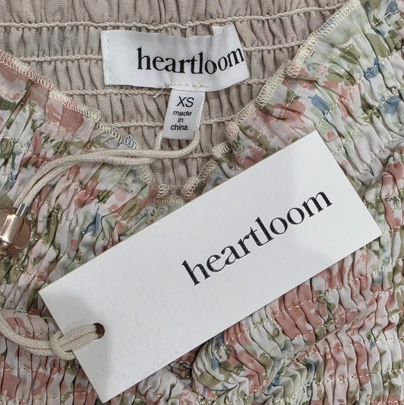 HEARTLOOM MINA MIDI DRESS FLORAL BLUSH XS New - Picture 10 of 12